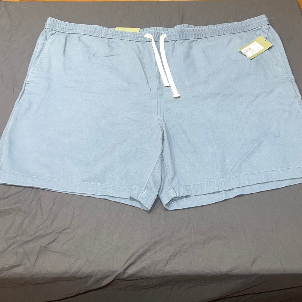 Goodfellow & Co Mens 4XL Blue Pull-On Shorts 7" Inseam Big & Tall NWT